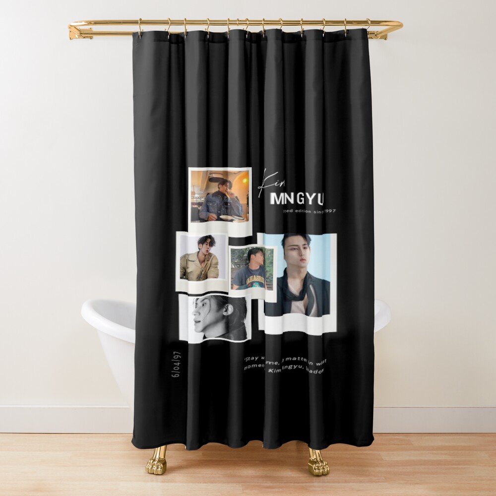 Seventeen Mingyu Collage Art Shower Curtain