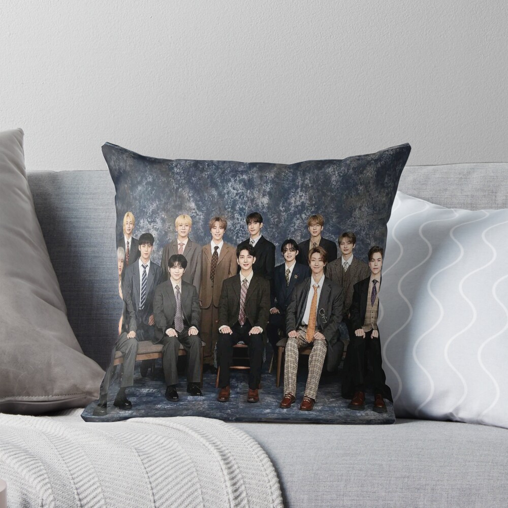 Seventeen All Members Throw Pillow